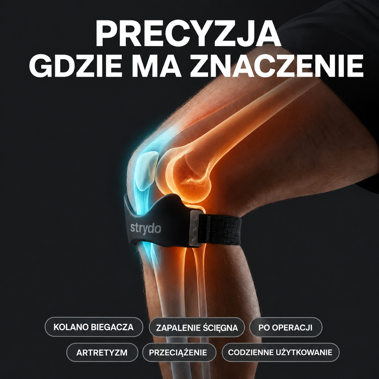 Strydo - Opaska Stabilizująca Rzepkę Kolanową