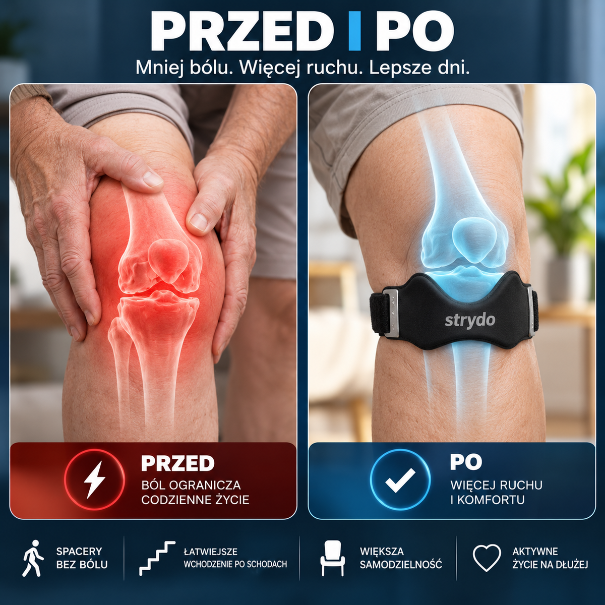 Strydo - Opaska Stabilizująca Rzepkę Kolanową